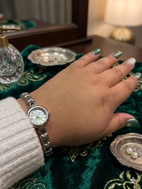 Gramercy Silver Heart-Link Women's  Watch - Silver